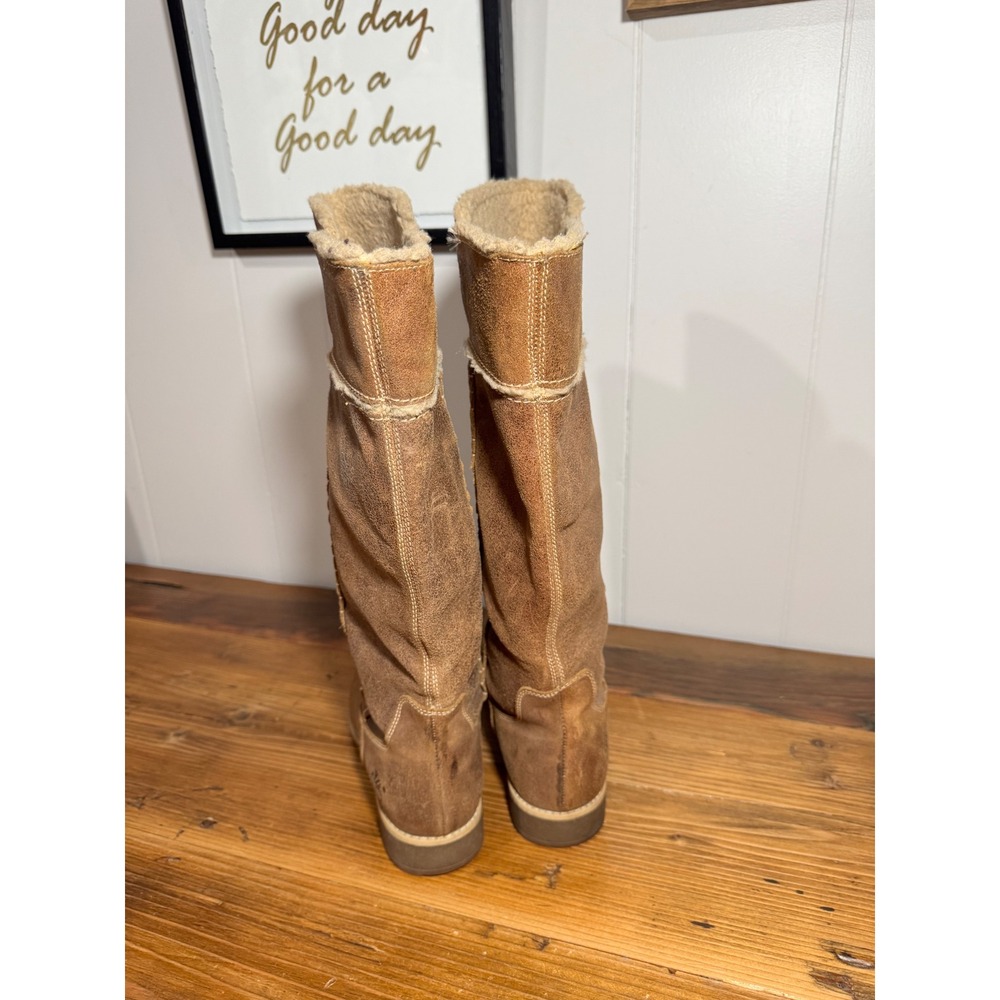 Timberland Earthkeepers Shoreham Tall Leather Fold Down Lined Boots Brown 9.5 - Picture 5 of 10